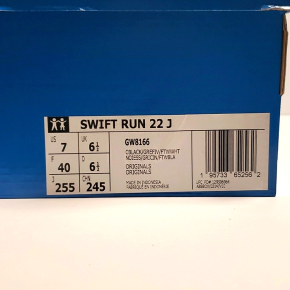 Adidas Swift Run 22 Boys Junior Sneakers size 7us Brand New. - Picture 5 of 5